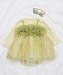 ベビー服 ロンパース 花柄ボリュームチュールカ...の詳細画像5