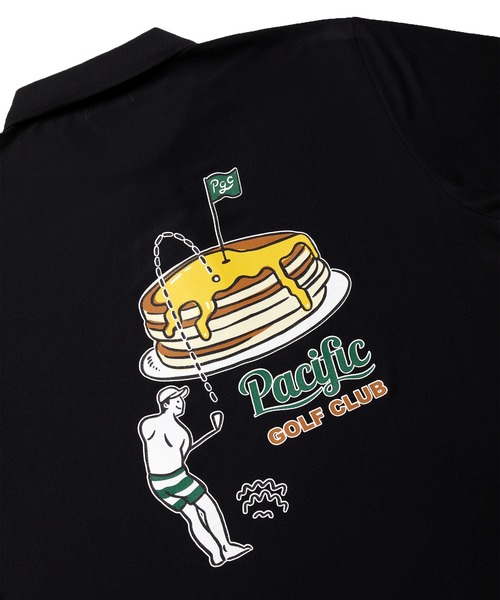 「Pacific GOLF CLUB」 半袖ポロシャツ X-SMALL オリーブ メンズ_画像3