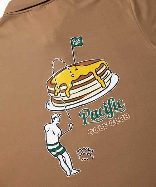 「Pacific GOLF CLUB」 半袖ポロシャツ X-SMALL オリーブ メンズ_画像5