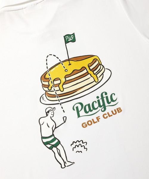 「Pacific GOLF CLUB」 半袖ポロシャツ X-SMALL オリーブ メンズ_画像9