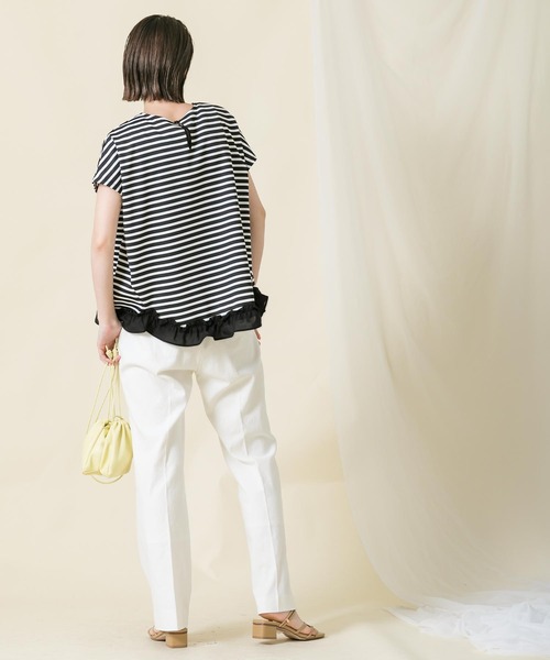 「Gready Brilliant」 ノースリーブトップス 38 ホワイト×ブラック レディース_画像4