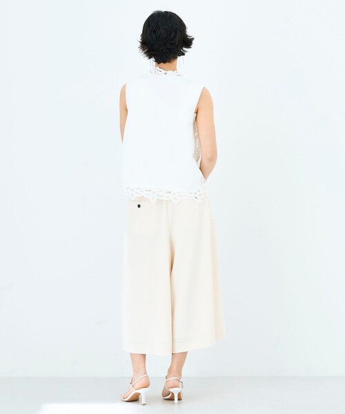 NOLLEY'S（ノーリーズ） ベスト ジレ 「手洗い可能」バテンレースジレ