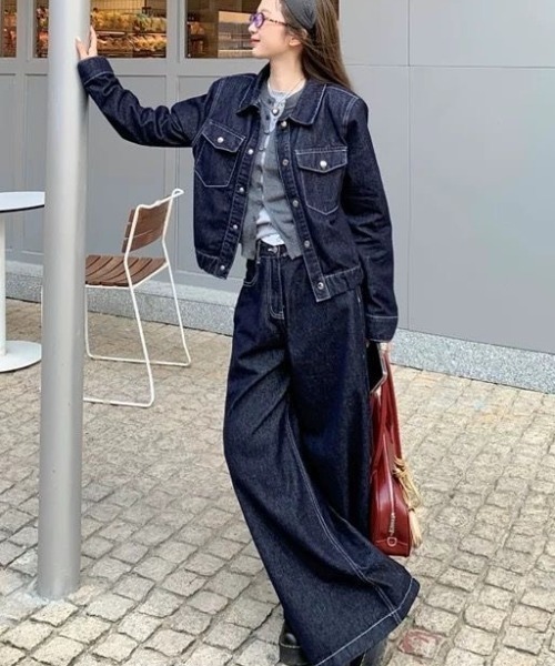 ViViDAY セットアップ 「上下2点セット」デニムジャケット＋デニム