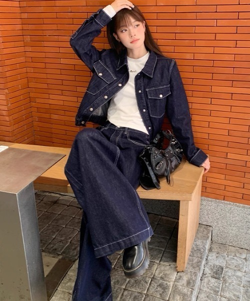 ViViDAY セットアップ 「上下2点セット」デニムジャケット＋デニム