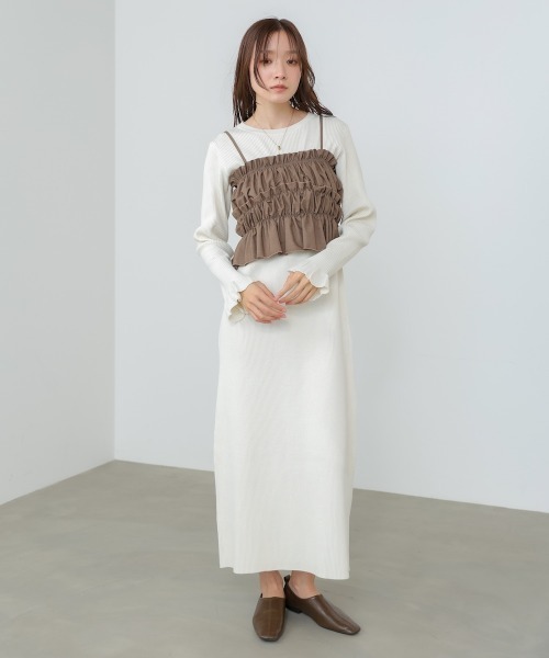 BAB（バブ） ワンピース 「選べるサイズ展開」ビスチェSETニット