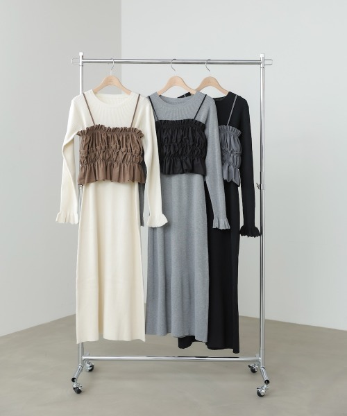BAB（バブ） ワンピース 「選べるサイズ展開」ビスチェSETニット