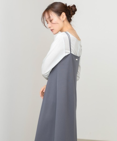 BAB（バブ） ワンピース 「選べるサイズ展開」カップ付裾レースキャミ