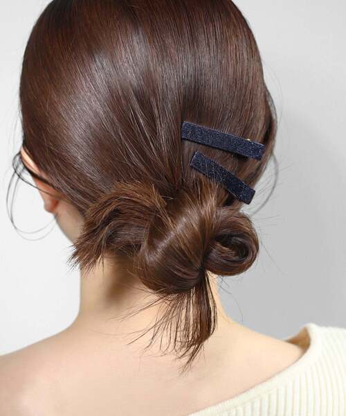 【おまとめ】ヘアクリップ2点 ANEMONE（アネモネ） ヘアクリップ ラメクリップ「2本セット