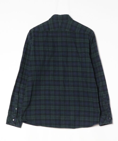 BURBERRY BLACK LABEL」 チェック柄長袖シャツ 3 グリーン メンズ 最高 