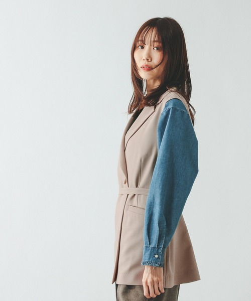 GLOBAL WORK（グローバルワーク） ベスト ジレ お手入れラクラク