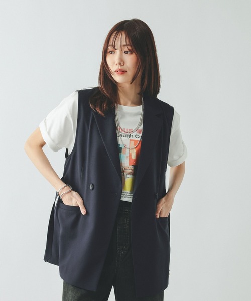 GLOBAL WORK（グローバルワーク） ベスト ジレ お手入れラクラク