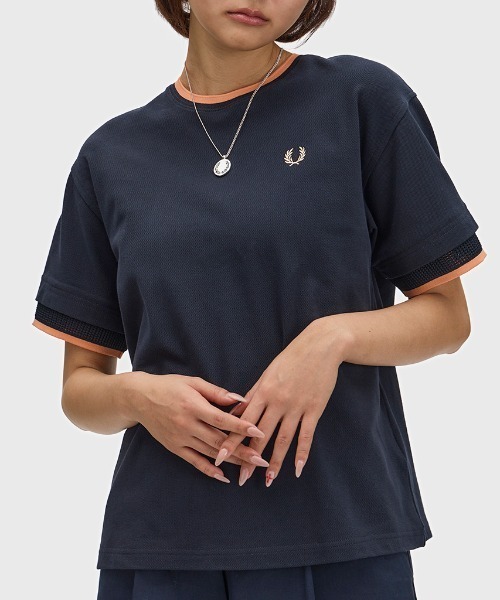FRED PERRY（フレッドペリー） tシャツ 半袖 Tipped Mesh Pique T