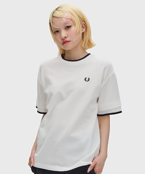 FRED PERRY（フレッドペリー） tシャツ 半袖 Tipped Mesh Pique T