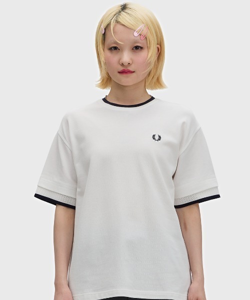 FRED PERRY（フレッドペリー） tシャツ 半袖 Tipped Mesh Pique T