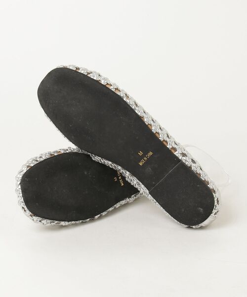 「ATELIER BRUGGE」 フラットサンダル M シルバー レディース_画像3