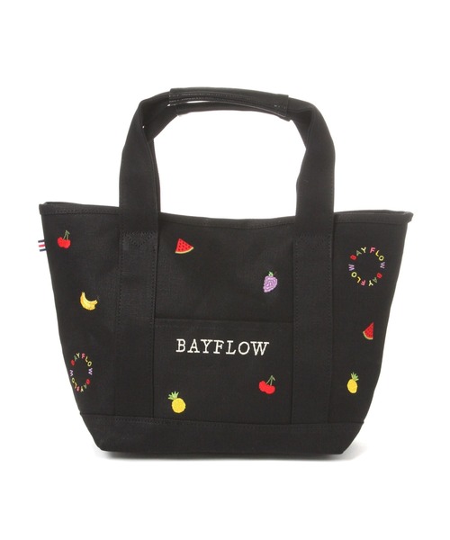 BAYFLOW（ベイフロー） トートバッグ 「A4サイズ収納可」フルーツ刺繍