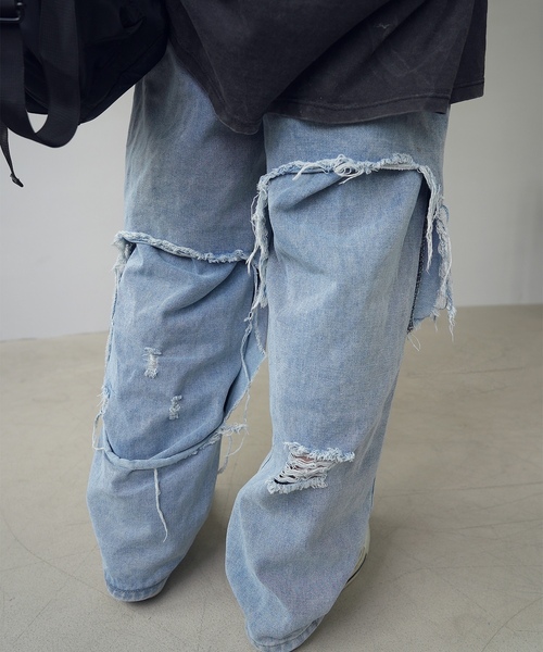「c.u.l」 デニムパンツ L ブルー レディース_画像2