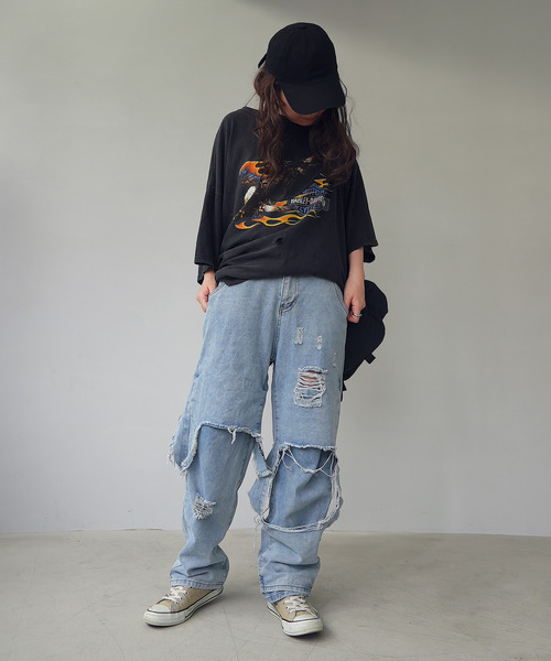 「c.u.l」 デニムパンツ L ブルー レディース_画像5