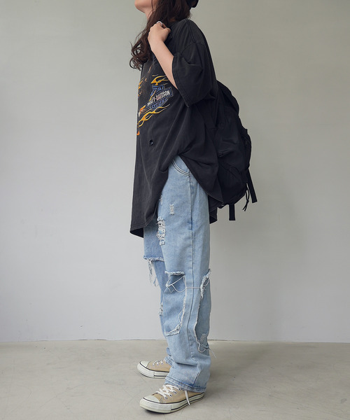 「c.u.l」 デニムパンツ L ブルー レディース_画像6