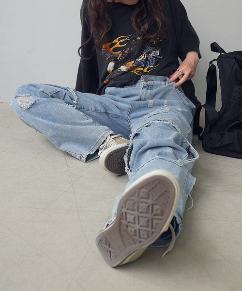 「c.u.l」 デニムパンツ L ブルー レディース_画像7