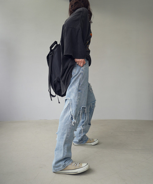 「c.u.l」 デニムパンツ L ブルー レディース_画像8