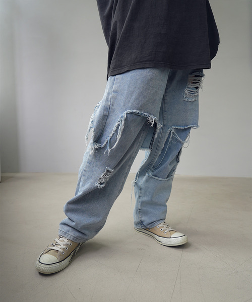 「c.u.l」 デニムパンツ L ブルー レディース_画像9