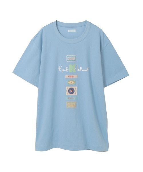 Karl Helmut tシャツ ロゴプリント＆ネームワッペン使いTシャツ メンズ