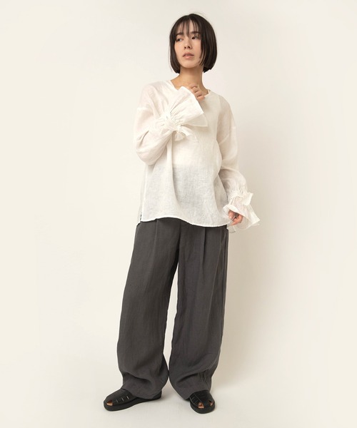 RNA-N（アールエヌエーエヌ） パンツ R4472 フレンチリネンワイド