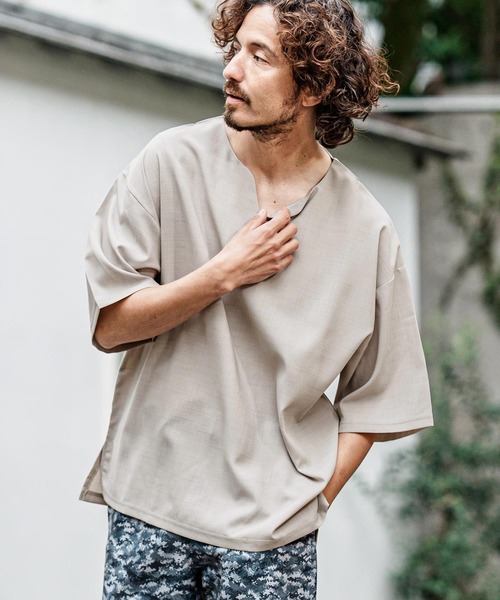 CAMBIO（カンビオ） tシャツ mt10488- スラブキーネックショート