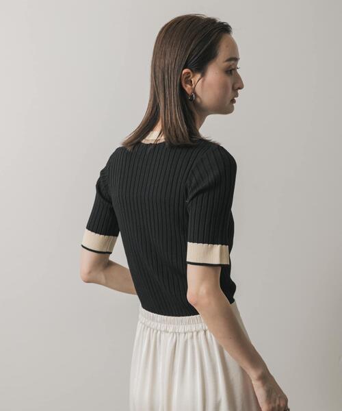 「SENSE OF PLACE by URBAN RESEARCH」 半袖ニット ONE グレー レディース_画像3