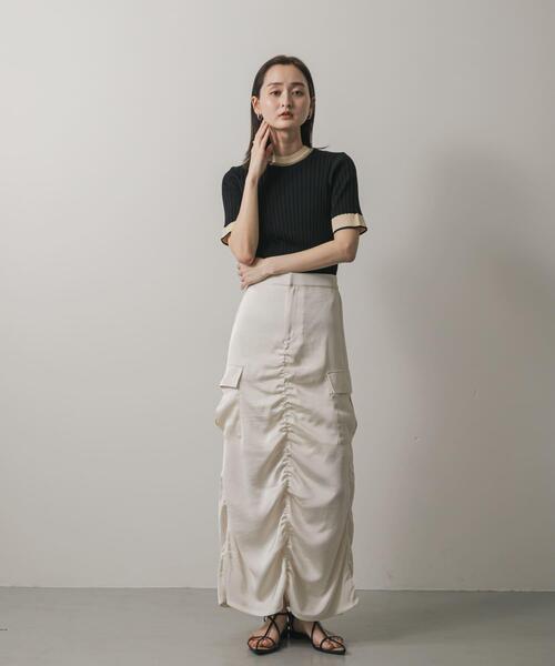 「SENSE OF PLACE by URBAN RESEARCH」 半袖ニット ONE グレー レディース_画像4