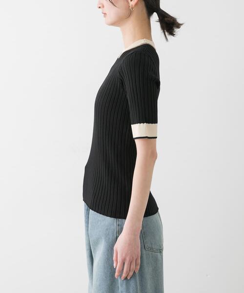 「SENSE OF PLACE by URBAN RESEARCH」 半袖ニット ONE グレー レディース_画像7