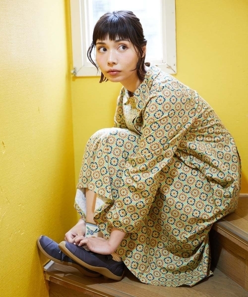 「Jocomomola」 長袖ワンピース 40 グリーン レディース_画像5