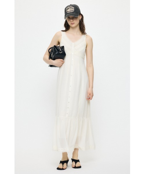 MOUSSY（マウジー） ワンピース PIN TUCK CHIFFON マキシドレス