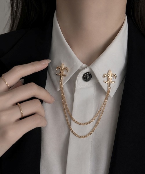 CERCA ブローチ 「Bls」「ZA」「Bling Leads」襟ブローチ マルチ