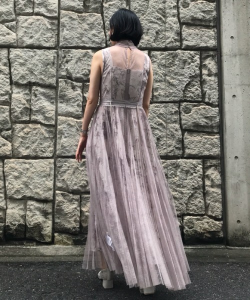 「FRAY I.D」 ノースリーブワンピース 0 オレンジ レディース_画像4
