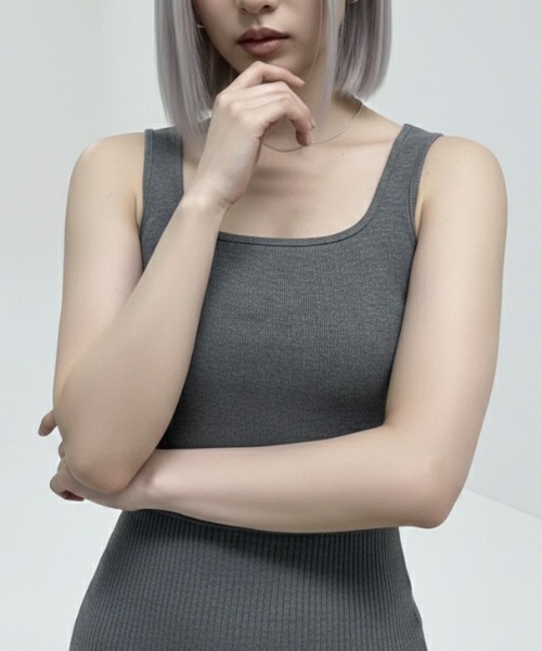 「NANEA」 ノースリーブワンピース MEDIUM ブラック レディース_画像3