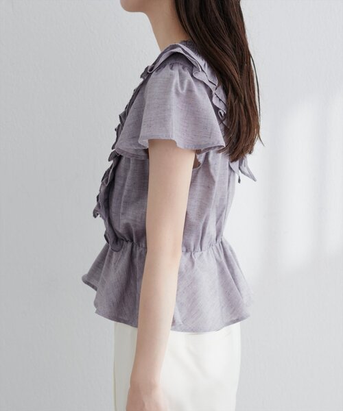 「natural couture」 半袖ブラウス FREE グレー レディース_画像7