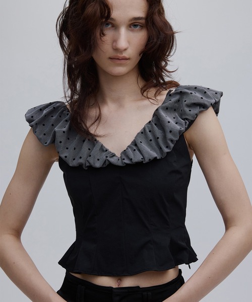 Ameri（アメリ） tシャツ OFF SHOULDER COMPACT PUFF TOP レディース 