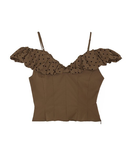 Ameri（アメリ） tシャツ OFF SHOULDER COMPACT PUFF TOP レディース