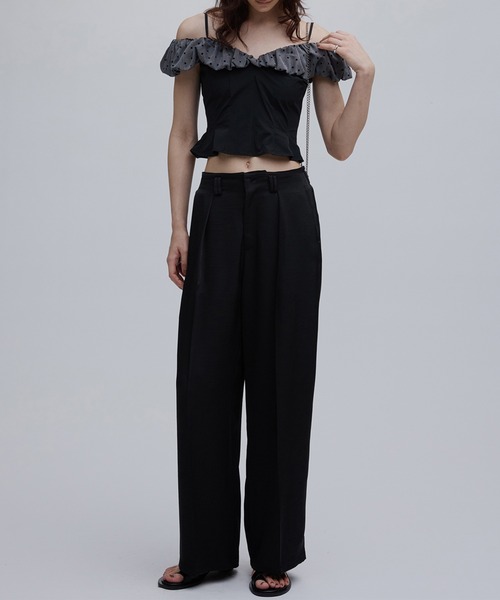 Ameri（アメリ） tシャツ OFF SHOULDER COMPACT PUFF TOP レディース