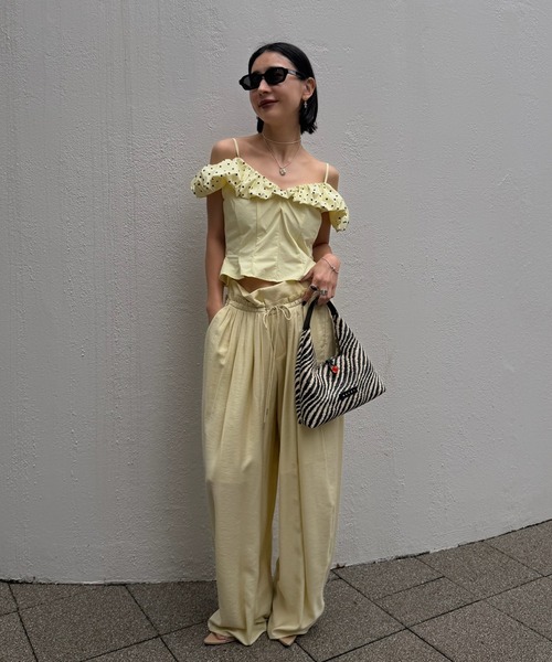 Ameri（アメリ） tシャツ OFF SHOULDER COMPACT PUFF TOP レディース