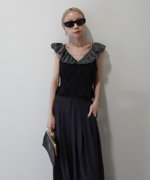 Ameri（アメリ） tシャツ OFF SHOULDER COMPACT PUFF TOP レディース