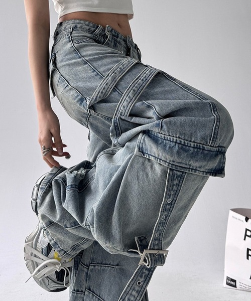 「inst.ALL」 カーゴパンツ M ブラック レディース_画像6