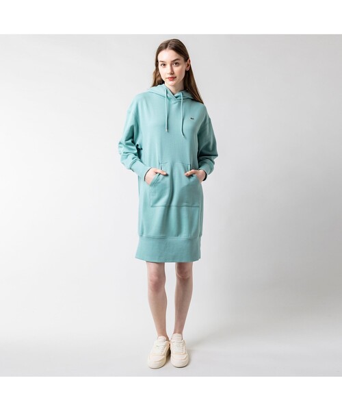 LACOSTE（ラコステ） ワンピース 裏毛スウェットフーディワンピース 