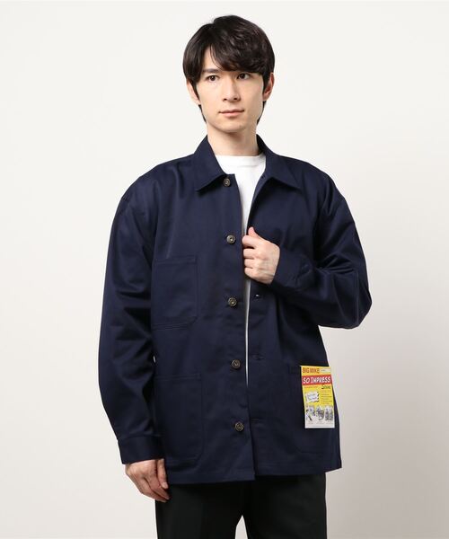 日本製【MOTOR】hideo motoikeリネンカバーオール ネイビー XL
