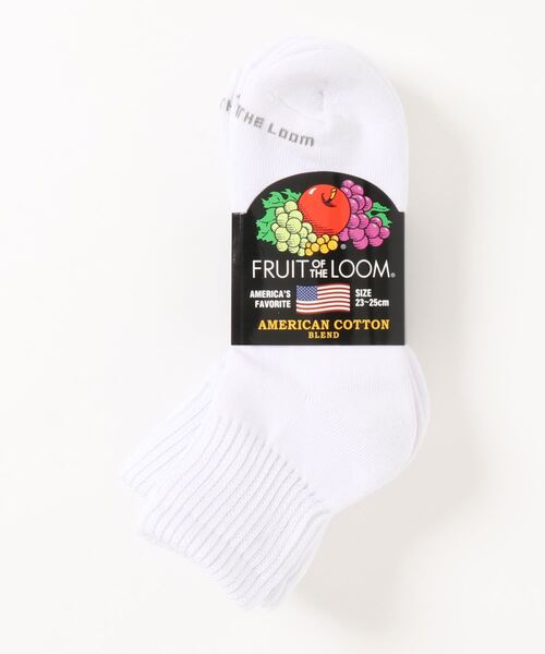 FRUIT OF THE LOOM 靴下 クォーター丈ベーシック無地ソックス