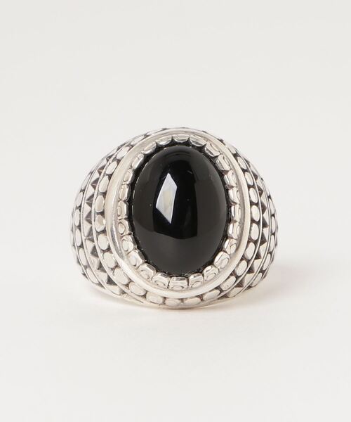指輪 リング 「MANANAS 」マナナス/ Armadilo Tri Stone Ring (Onyx) レディース メンズの画像