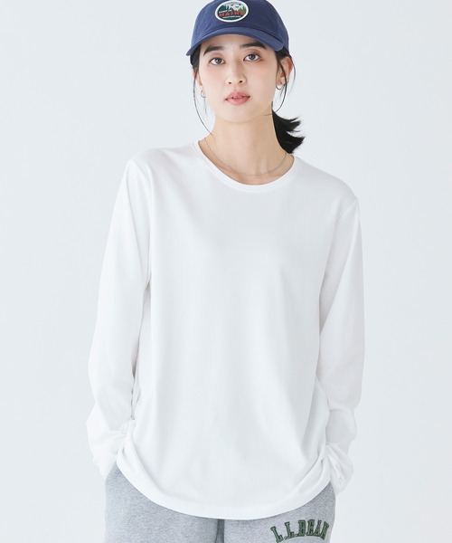 tシャツ エル・エル・ビーン・ティ、長袖　クルーネック 米国フィット・レギュラー レディース L.L.Bean tシャツ エル・エル・ビーン・ティ、長袖 クルーネック