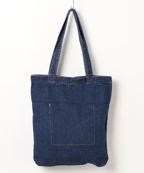 STYLEBLOCK トートバッグ ポケット付きデニムトートバッグ